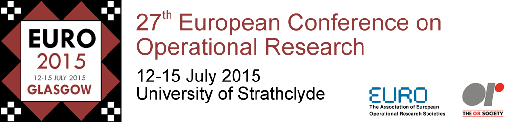 EURO 2015 27th Annual Conference - 12 July to 15 July 2015 - University of Strathclyde